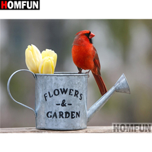 HOMFUN Full Square/Round Drill 5D DIY Diamond Painting "Flower pot bird" 3D Diamond Embroidery Cross Stitch Home Decor A18979 2024 - buy cheap