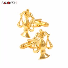 SAVOYSHI High Quality Novelty Retro Balance scales cufflink Shirt Cufflinks for Mens Fashion Brand Jewelry Custom abotoaduras 2024 - buy cheap