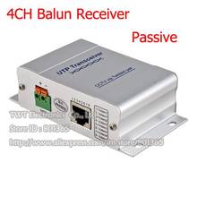 4 Ch Passive Video Balun Transceive for cctv camera ,BNC Converter ,cat5 UTP,Free shipping 2024 - купить недорого