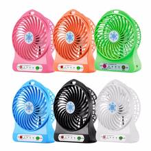 Portable Rechargeable LED Cooling Fan Air Cooler Mini Operated Desk USB Charging 3 Mode Speed Regulation With Battery 5Colors 2024 - buy cheap