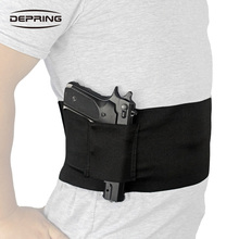 Funda elástica de banda para el vientre para transporte oculto con bolsas de doble revista que se adapta a Glock Ruger M & P Shield Sig Sauer Beretta 1911 2024 - compra barato