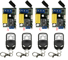 AC220V 10A 1CH RF Controlador de Rádio Push Interruptor de Controle Remoto Transmissor + Receptor Sem Fio/janela/lâmpada/Garagem portas/janelas 2024 - compre barato