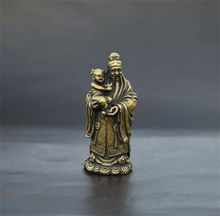 Collectible Chinese Old Brass God Of Wealth Hug Child Small Mammon Success Statue 2024 - buy cheap