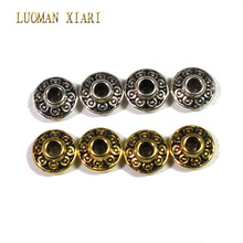 Wholesale 20/50 PCS 6 mm Alloys Top Quality UFO Carving Spacers Beads Vintage Plated  DIY Bracelet Necklace  For Jewelry Making 2024 - buy cheap