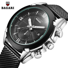 Sports BAGARI Mens Watches Top Brand Luxury Waterproof Sport Watch Men Ultra Thin Dial Quartz Watch Casual Relogio Masculino 2024 - buy cheap