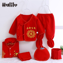 Halilo 7pcs/set Newborn Girl Outfit Chinese Style Cotton Baby Boy Clothing Set Spring Autumn Winter New Born Baby Clothes Set 2024 - buy cheap