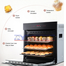 60л встроенная электрическая духовка, кухонная многофункциональная печь для выпечки тортов для пиццы, большая емкость и умная духовка с сенсорным экраном 2024 - купить недорого