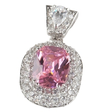 SHUNXUNZE couple jewellery pendants charms gifts Engagement Wedding Pink Blue Cubic Zirconia Hyperbole Rhodium Plated R466 R469 2024 - buy cheap