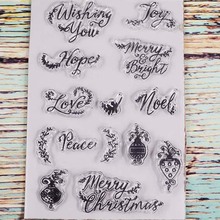 Merry Christmas Transparent clear stamp for DIY Scrapbooking/Card Making/Kids Christmas Fun Decoration Supplies 2024 - buy cheap