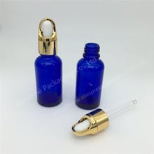 10 Uds. Botella de vidrio azul de 30ml con cuentagotas botella de aceite esencial de alta calidad botella de embalaje cuentagotas 2024 - compra barato