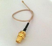10pcs/lot IPX U.fi  TO RP-SMA female nut bulkhead Cable Adapter RG178 Cable 40cm 2024 - buy cheap