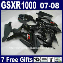 Hot Sale ! ABS fairing kit for SUZUKI GSXR1000 2007 2008 K7 GSXR 1000 07 08 all black plastic fairings set FF11 2024 - buy cheap