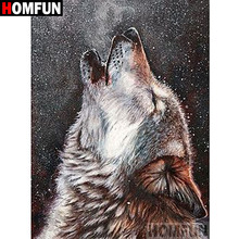 HOMFUN Full Square/Round Drill 5D DIY Diamond Painting "Animal wolf" 3D Diamond Embroidery Cross Stitch Home Decor A18568 2024 - buy cheap