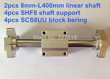 Eje redondo lineal SHF8, soporte de eje + 4 Uds. SCS8UU, cojinete de bloque, 8mm-400mm, 2 uds. 2024 - compra barato