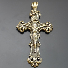 4PCS 60*34*4mm Antique Bronze Jesus Cross Alloy Charms Pendant Jewelry Making 50018 2024 - купить недорого