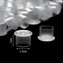 100 шт., прозрачные пластиковые Пигментные Чашки для перманентного макияжа, 1,3 х1 см 2024 - купить недорого