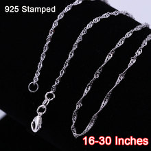 Whoelsale 16-30 Inches Discount 20PCS Singapore Water Wave Necklace Chains Pure 925 Sterling Silver  Findings Jewelry 2024 - buy cheap