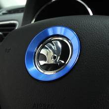 Excellent New 3D steering wheel aluminium alloy Sticker case for skoda octavia A5 A7 fabia rapid yeti superb car styling 2024 - buy cheap