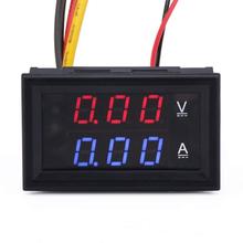 Mini voltímetro Digital, amperímetro, DC 100V, 10A, Panel Amp, medidor de corriente de voltaje, 0,56 probador de ", azul, rojo, pantalla LED Dual 2024 - compra barato