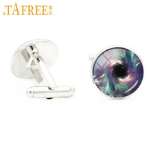 TAFREE-gemelos de Arte de galaxia de alta calidad para hombre, joyería de negocios para fiesta de boda, nebulosa del espacio, Gema de cristal, gemelos, A331 2024 - compra barato