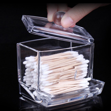 1pc/lot Clear Acrylic Q-tip Holder Box Good Quality Transparent Cotton Swabs Stick Storage Cosmetic Makeup Case 2024 - buy cheap