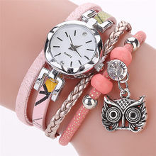 Новые брендовые кварцевые женские часы с подвеской в виде совы, женские наручные часы с браслетом, женские часы Montre Femme, Relogio Feminino # C 2024 - купить недорого