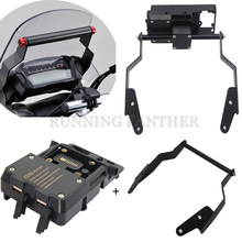 Soporte de navegación USB para teléfono móvil de motocicleta + soporte de placa de GPS para teléfono móvil para HONDA NC700X 2012-2013 NC 750X2014-2015 2024 - compra barato