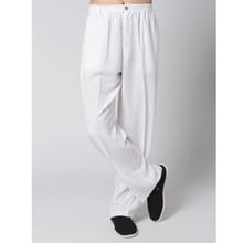 Brand New Arrival Chinese Style Solid Men's Cotton Linen Elastic Waist Long Trousers Pants M L XL XXL 3XL 7102350 2024 - buy cheap