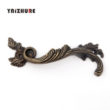 1PC Leaves Striped Carved Handle, Kitchen Handle ,Cabinet Drawer Handle ,Door Knobs Handle Bronze Tone 2024 - buy cheap