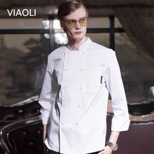 New High Quality Unisex Chef Uniforms Clothing Black Long&Short Sleeve Men Food Services Cooking Clothes Uniform Chef Jackets 2024 - buy cheap