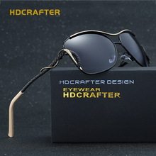 Hdcrafter óculos de sol feminino polarizado, olho de gato 2019, feminino, quadrado uv400 2024 - compre barato