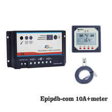 10A 12V 24V EP EPIPDB-COM Dual DUO two Battery Solar Charge Controller Regulators with MT-1 Remote Meter 2024 - buy cheap