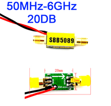 Amplificador de sinal de banda larga, 50mhz-6ghz, 20db, rf, amplificador sbb5089 para fm, hf, vhf/uhf, rádio amador 2024 - compre barato