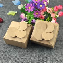 50 шт., бумажная коробка в форме цветка крафт, свадебные коробки для переноски, упаковочные коробки, коричневая Подарочная коробка, пустая коробка для хранения ювелирных изделий для ремесла/конфет 2024 - купить недорого