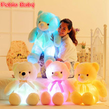 Luminous 30/50/80cm Creative Light Up LED Teddy Bear Stuffed Animal Plush Toy Colorful Glowing Teddy Bear Christmas Gift for Kid 2024 - buy cheap