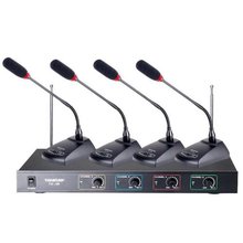 Takstar-sistema de microfone sem fio vhf de 4 canais, 1-receptor + 4-th, fornecido com um receptor e quatro transmissores 2024 - compre barato