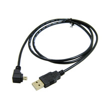 Вверх и вниз Угловой 90 градусов USB Micro USB штекер к USB штекер зарядный кабель для передачи данных 20 см 30 см 100 см 1 м для планшета 2024 - купить недорого