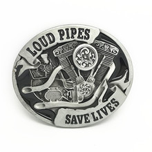 LOUD PIPES SAVE LIVES Cowboy personality belt buckle for 4.0 belt buckle 2024 - buy cheap