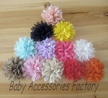 (120pcs/lot)Chiffon Flowers Lace Flower For DIY Headbands Children Hair Accessories Wavy Cloth Flower For Baby Girl Headwear 2024 - buy cheap