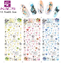 3sheet/set HOT118-120 Water decal Nail Sticker Beautiful butterfly Nail Sticker design Decals Water Transfer Stickers Tips 2024 - buy cheap