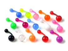 10PCS Lots FLEXIBLE Navel Bar Rings Mixed Belly Button Piercing Body Jewelry 2024 - buy cheap