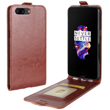 OnePlus 5-Funda de cuero con tapa para móvil, con tapa y cubierta gruesa y sólida ranura para tarjetas, color negro, para modelo One Plus 5 2024 - compra barato