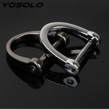 YOSOLO Car Keychain Key Ring Car-styling Thick Rod Classic D Shape Horseshoe Key Holder Interior Accessories 2024 - buy cheap