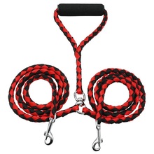 2019 Double Dog Leash Braided Tangle Dual Nylon Leash Coupler For Training Two Dogs Transer Training Traction Rope Leash 2024 - buy cheap