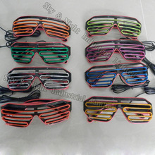 Fashion Mix color EL shutter glasses (Frame:Pink-Inside:other colors option)+3V Inverter+Free Shipping 2024 - buy cheap