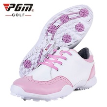 Pgm Leather Golf Shoes Women Waterproof High Top Sneakers Breathable Sports Activities Nail Anti-Skid Golf Shoes AA10103 2024 - buy cheap
