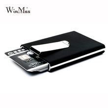 Winmax Brand Black Quality Credit Card Holder Waterproof Cash Money Pocket Box Aluminum Business Men ID Card Holder Gifts Wallet 2024 - buy cheap