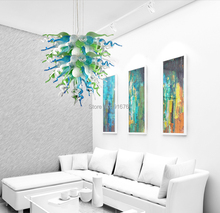 Free Shipping Study Room Conference Office Light Handmade Blown Art Glass Chandelier 2023 - buy cheap