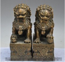 YM  316  chinese bronze Evil spirits foo dog lion beast ball lucky auspicious statue 2024 - buy cheap