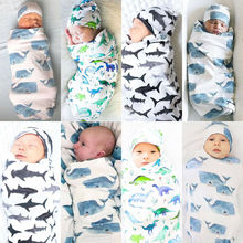 Canis-Manta envolvente para bebé recién nacido, envoltura de muselina para dormir, sombrero, 2 uds. 2024 - compra barato